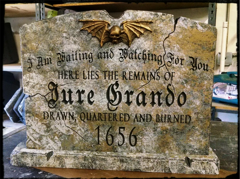 A tombstone depicting the grave of Jure Grando