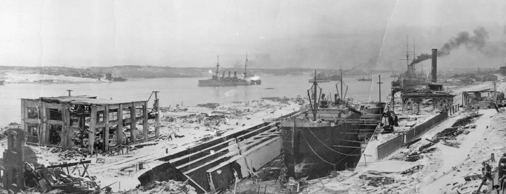 Dartmouth after the explosion