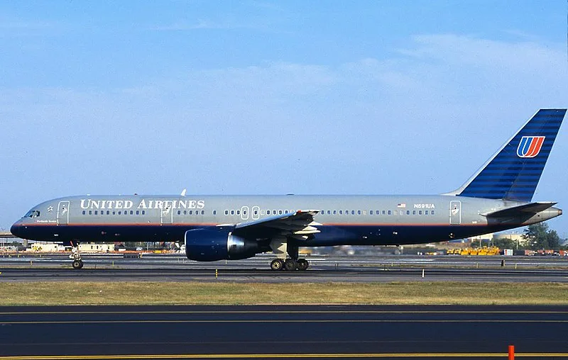 N591UA taxiing on September 8, 2001, three days before it was hijacked