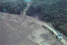 The crash site of Flight 93