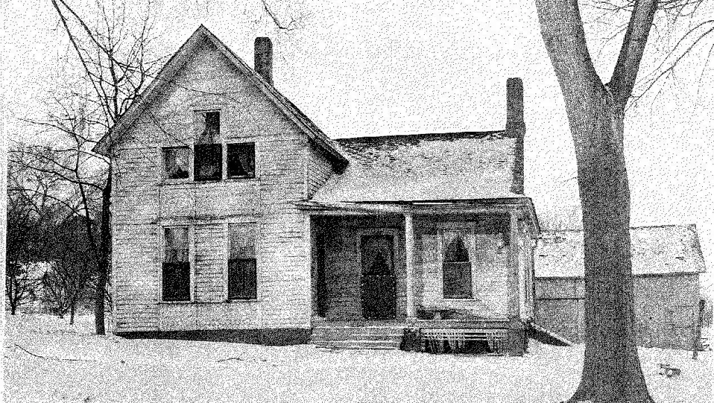 Villisca Axe Murders house in the winter after the murders