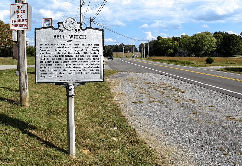 Tennessee Historical Commission marker along U.S. Route 41 in Adams, Tennessee.