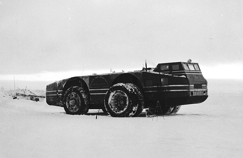 The Antarctic Snow Cruiser emerging from its winter berth in 1940