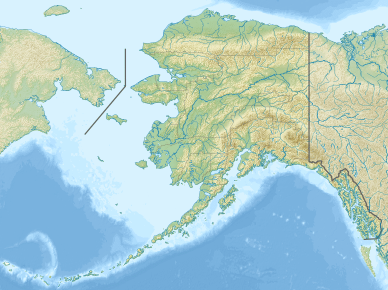 Location of McCunn's final campsite in Alaska