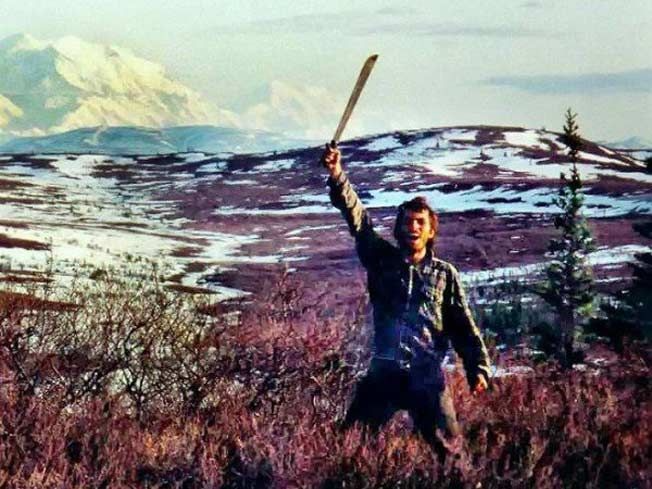 Christopher McCandless in the Alaskan wilderness