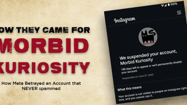 Instagram morbid kuriosity deactivation